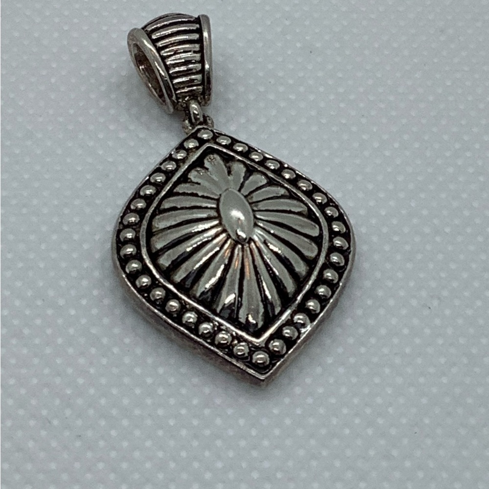 Silver Tone with Black Background Pendant ( 3 for $15 )